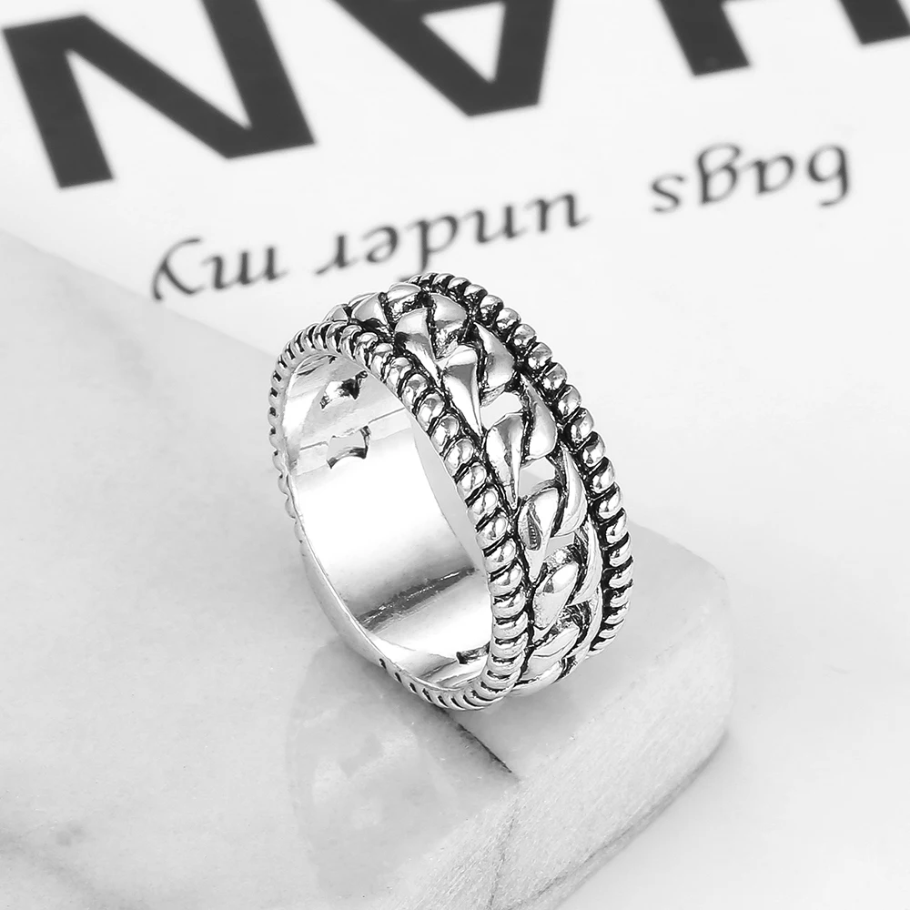 Модное, старинное, серебряное Цвет Будды Кольца лоза дизайн кольца для Для женщин женское кольцо старинные эффектные ювелирные украшения подарки влюбленным