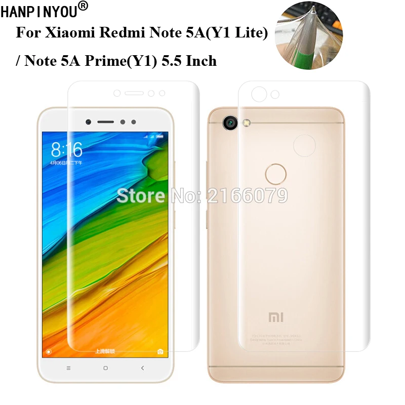 For Xiaomi Redmi Note 5a Y1 Lite / Prime Y1 5.5" Soft Tpu Front Back