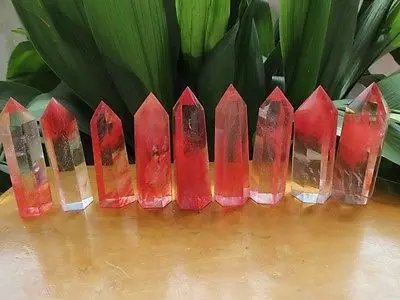 9PC-690gram-best-colour-gorgeous-red-smelt-stone-quartz-crystal-point-heal-gift