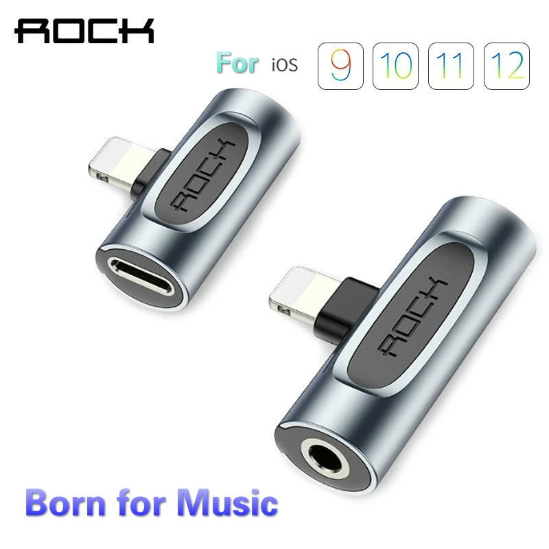 

OTG Aux Adapter For Lightning to 3.5 mm Splitter 2in1 Headphone 3.5mm Jack Connector For iPad iPhone X Xr Xs Max 8 7 6 s Adapter