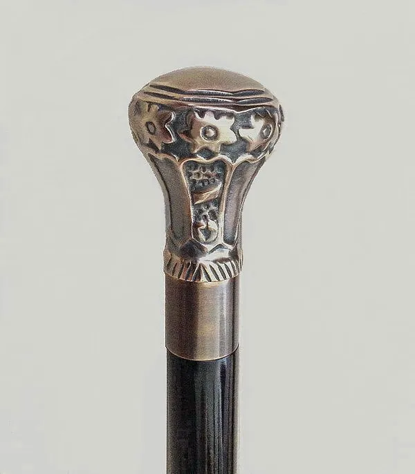 Round head brass casting wooden canes walking sticks crutch for old man