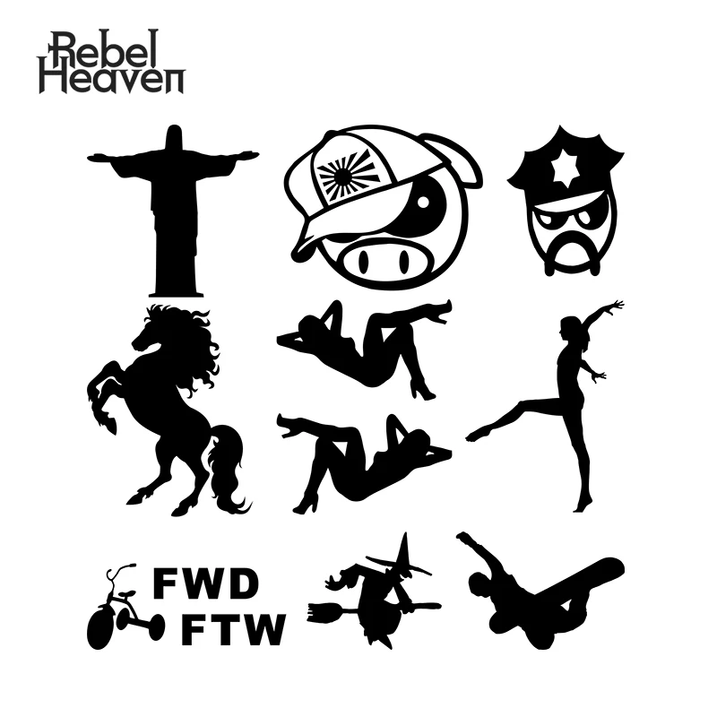Наклейка на машину Rebel Heaven JDM забавные лошади ковбойские сексуальные женские