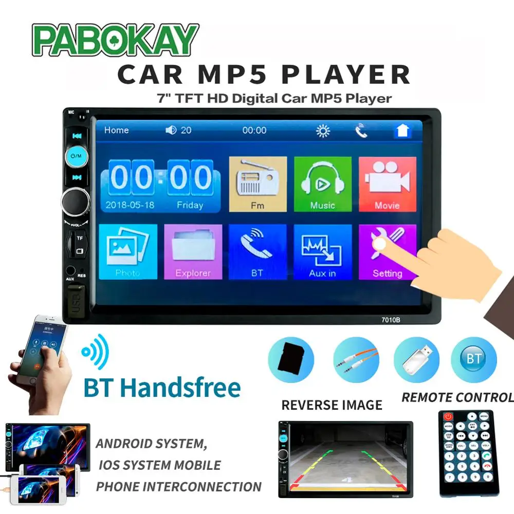

2 din Car Radio 7" HD Autoradio Multimedia Player 2DIN Touch Screen Auto audio Car Stereo MP5 Bluetooth USB TF FM Camera
