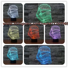 3D Star Wars Storm Knight Mode USB LED Infantil lamp floodlights colorful gradient nightlight Starry lights for Kids Toys Gift