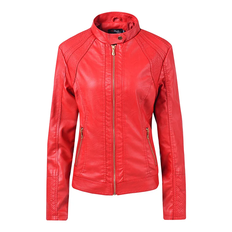 

HEE GRAND 2019 Autumn Bomber PU Jacket Ladies Coat Slim Faux Leather Motorcycle Jackets Women Jaqueta De Couro Feminina WWP216