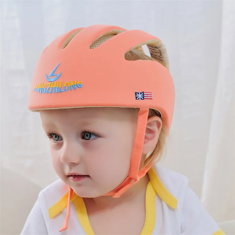 Boys Girls Winter Baby Hat Cotton Mesh Safety Baby Protective Helmet Learn To Walk Soft Adjustable Anti-Collision Children's Cap accessoriesdoll baby accessories Baby Accessories