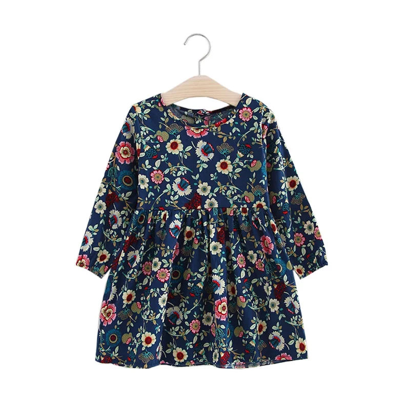

Kids Dresses for Girls 2018 New Summer Autumn Long Sleeve Girls Party Clothes Flower Children Princess Dresses for Girls