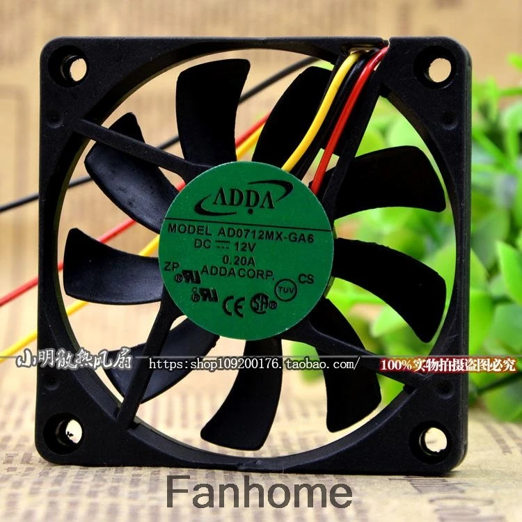 

For original ADDA AD0712MX-GA6 12V 0.20A 7cm 7010 ultra-thin thermal shadow fan
