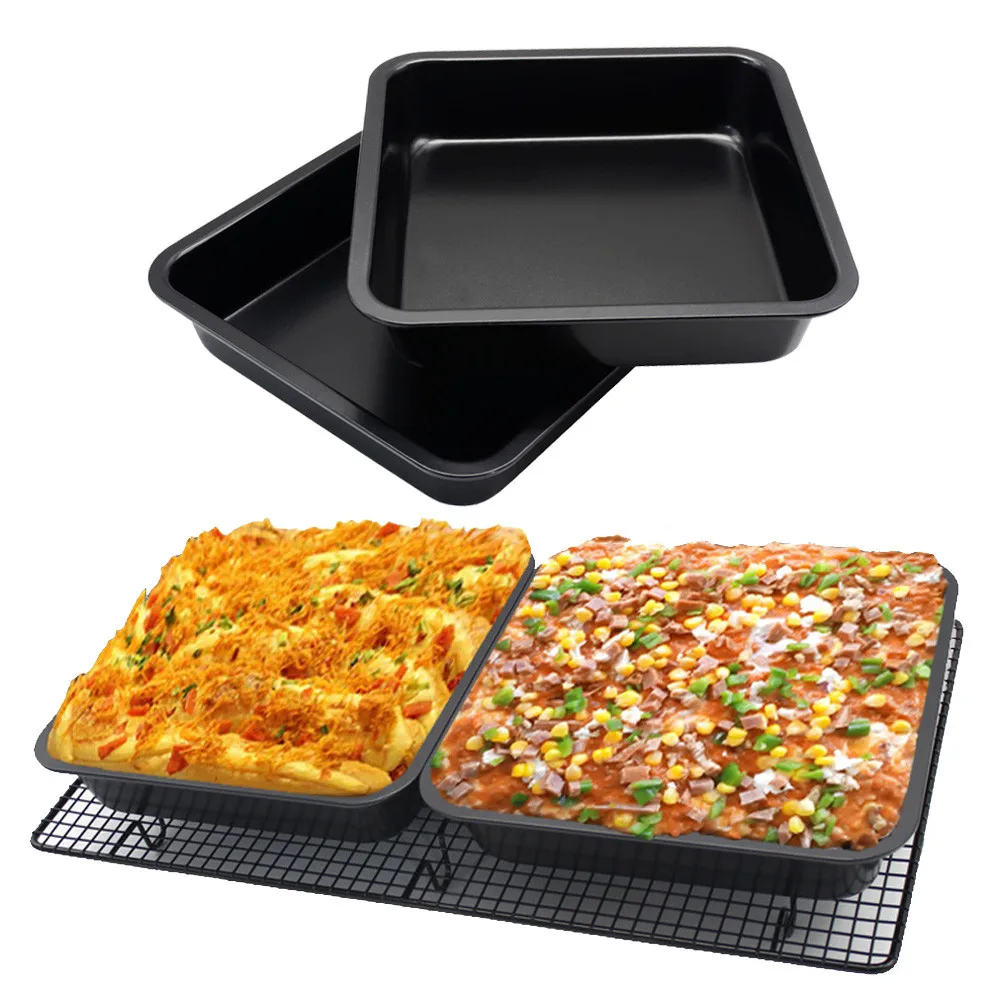 High quality Advanced carbon steel Nonstick square baking pan Tray utensilios para microondas best cookie sheet baking tray High quality Advanced carbon steel Nonstick square baking pan Tray utensilios para microondas best cookie sheet baking tray