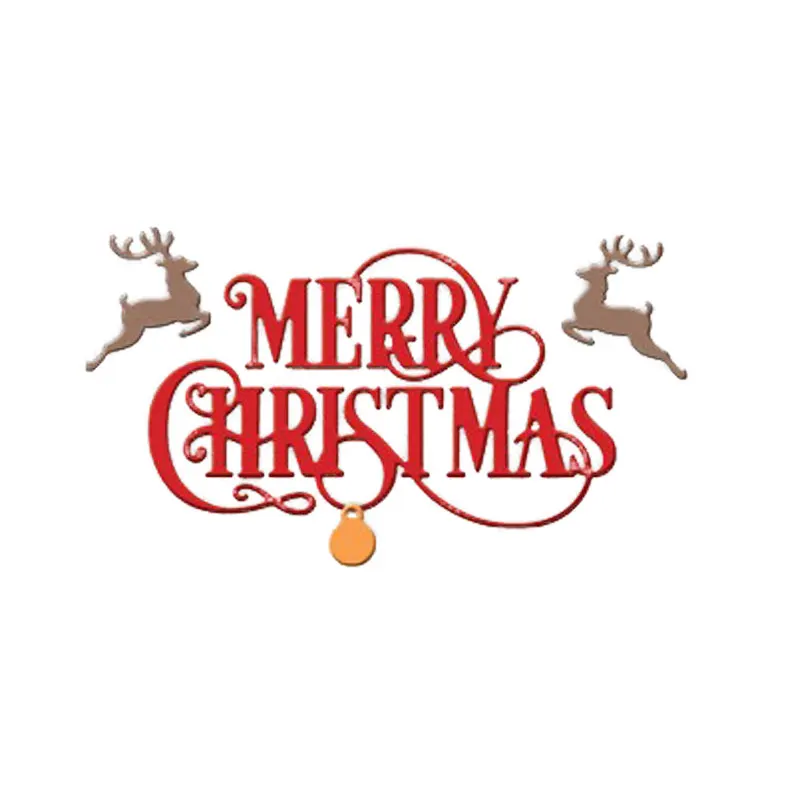 

Merry Christmas metal cutting Dies Scrapbooking Steel Craft Die Cut create Embossing card make Flourish deer ornament Stencil
