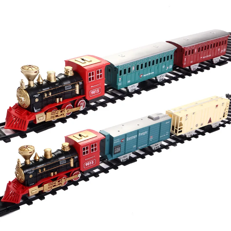 18 pcs/set Model Railroad Toys Kids electric Railway train Toys