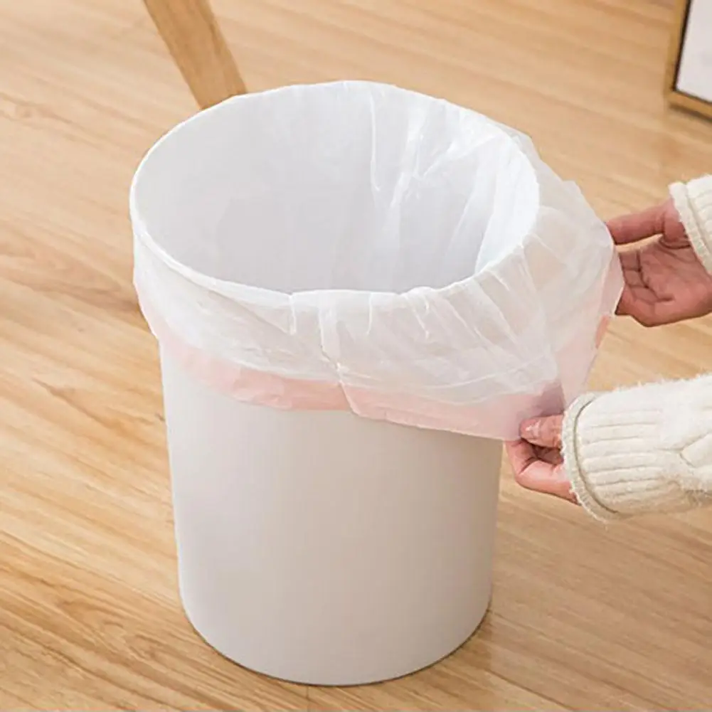 

3 Rolls Kitchen Plastic Thicken PE Automatic Closing Drawstring Garbage Bags