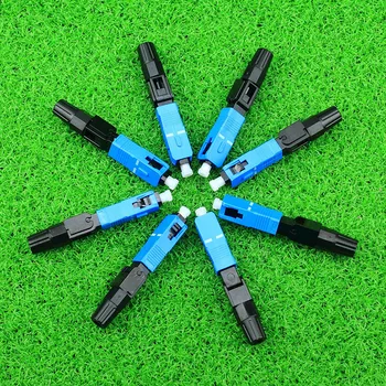 

100pcs/lot SC Optic Fiber Quick Connector Multimode FTTH SC Single Mode UPC Fast Connector