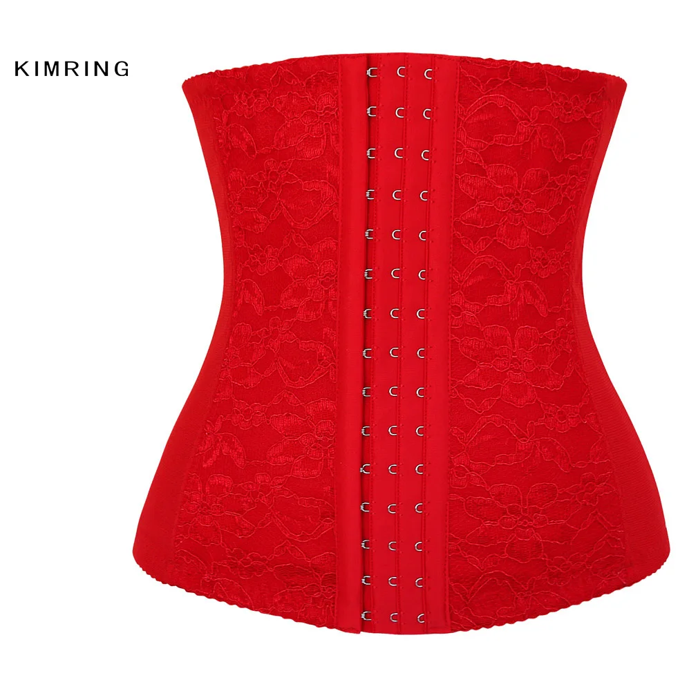 Kimring модный корсет для похудения кружевной большие размеры стальной живота