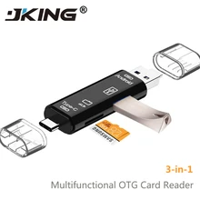 Raugee type C и Micro USB OTG карта адаптер 3 в 1 USB-C-ридер флэш-накопитель TF разъем для чтения для мобильного телефона ПК Mac компьютера