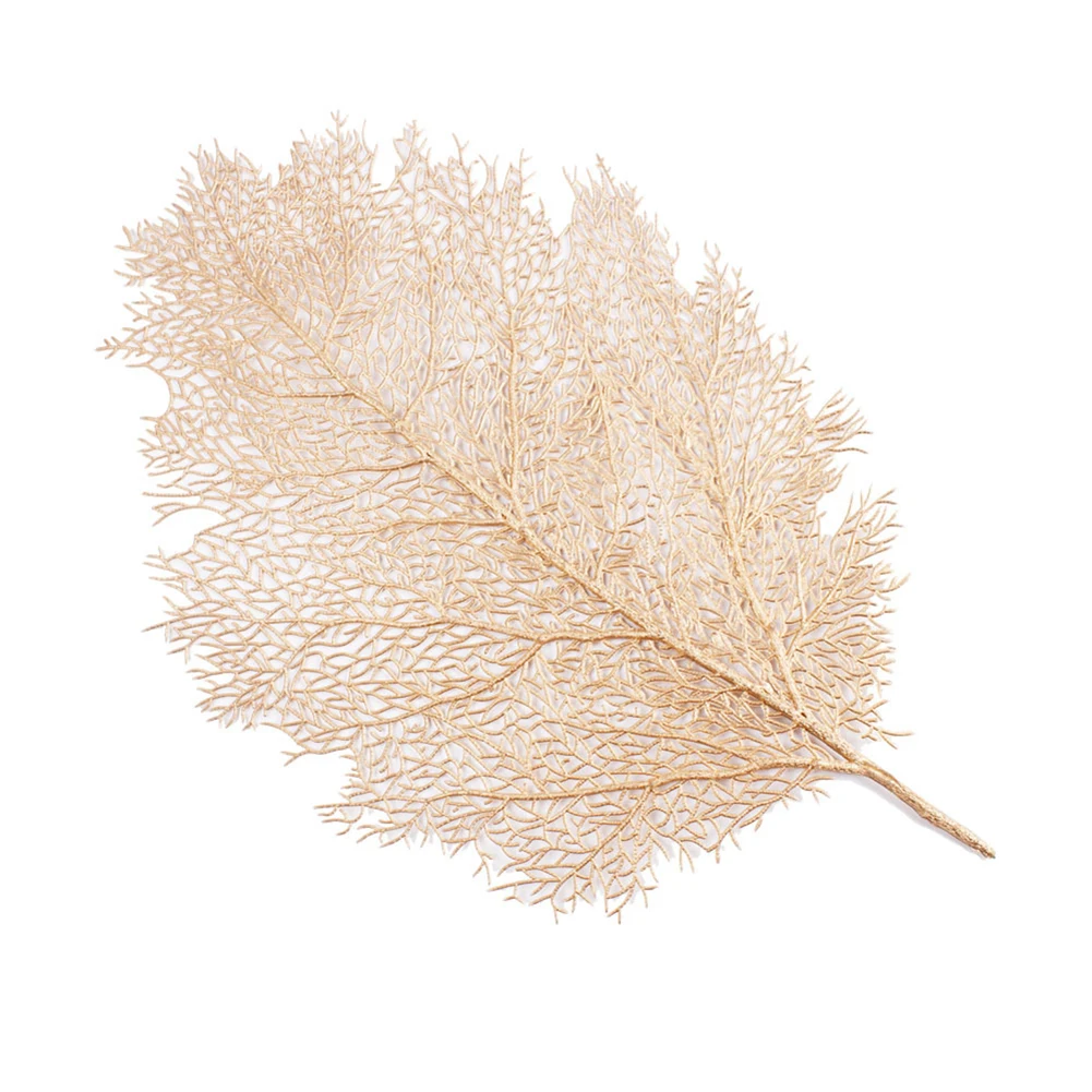 

Simulation Coral Leaf PVC Waterproof Insulation Pad for Home Table Decoration TN99