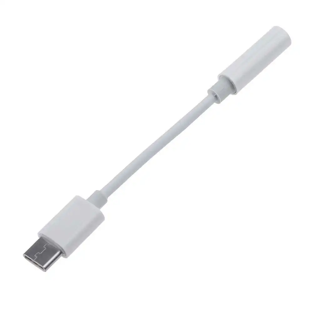 Shellnail Кабель-адаптер USB-C type C до 3,5 мм разъем аудио кабель для наушников Aux Кабель-адаптер для Xiaomi huawei для смартфона - Цвет: Белый