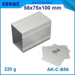 4 шт./лот алюминиевых корпусов электронных 56x75x100 мм серебристый алюминиевый корпус коробки ip54 алюминия Control для печатной платы Box