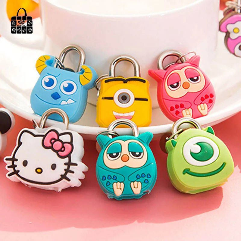 1 шт. розовый дневник из силикона и сплава мультфильм мини замок для дневника