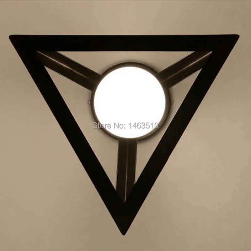 Современный куб высокого качества и треугольный конус светодиодный стальной потолочный светильник Спальня исследование ресторан лампа, декоративное освещение E27
