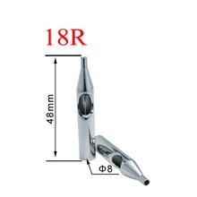 Советы по татуировке для игл 50 шт. насадки из нержавеющей стали наконечники для татуировки SST-311-18RT