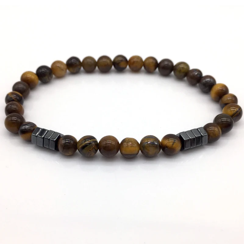 

2019 New Fashion Geometric Beaded Men Bracelets Simple Classic Stone Bead Charm Bracelets & Bangles For Men Jewelry Gift