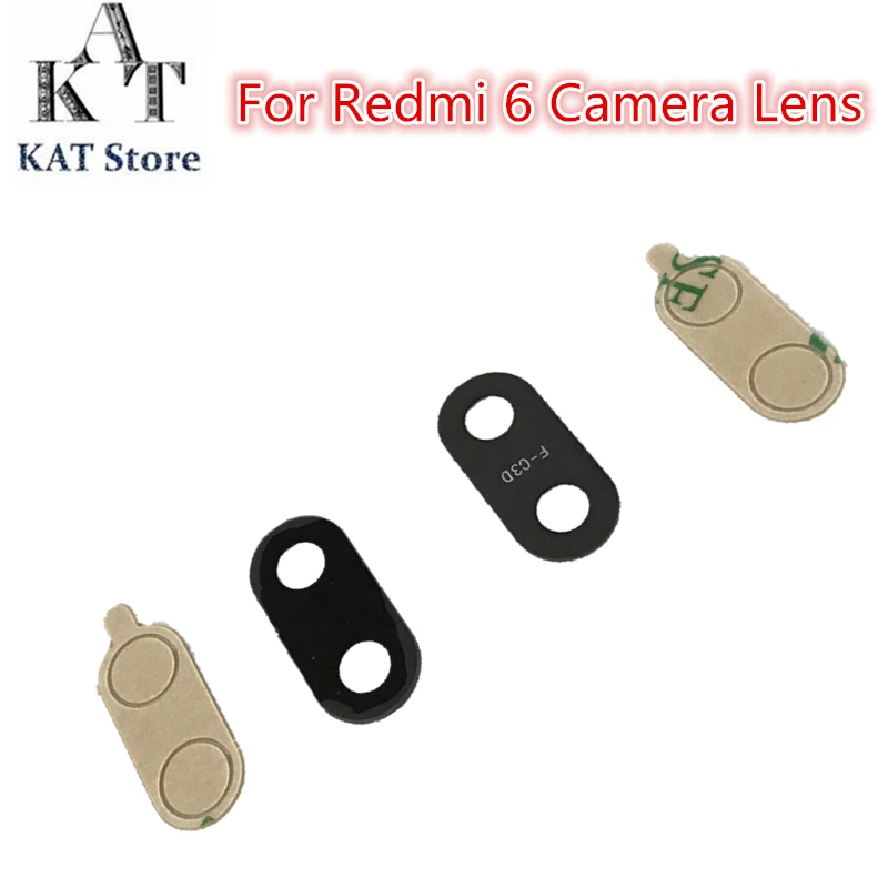 2PCS Rear Back Camera Lens Glass With A Sticker For Xiaomi Redmi 5 5A 6 6A Replacement Parts