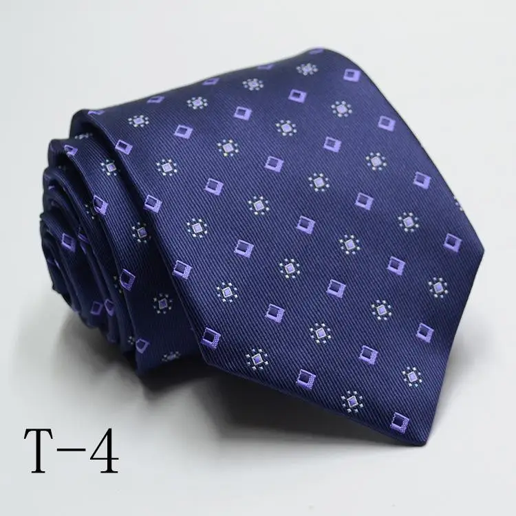 1200 иглы 8 см мужские галстуки s Новые мужские модные цветочные галстуки Corbatas Gravata жаккардовый тонкий галстук деловой красный галстук для мужчин галстук - Цвет: 4