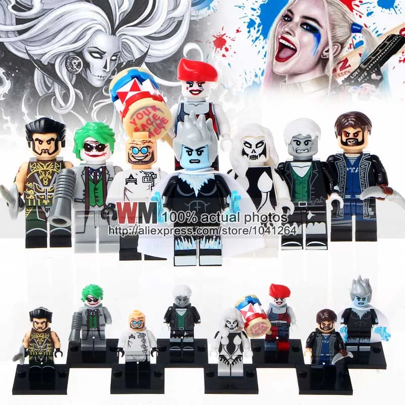 

8pcs/lot X0171 Super Heroes Joker Captain Boomerang Silver Banshee Solomon Grundy Dr. Hugo Strange Building Blocks Kids Gift Toy