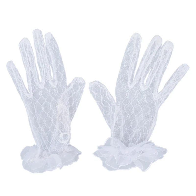 

White New Short Bridal Wedding Gloves Bridal Gloves