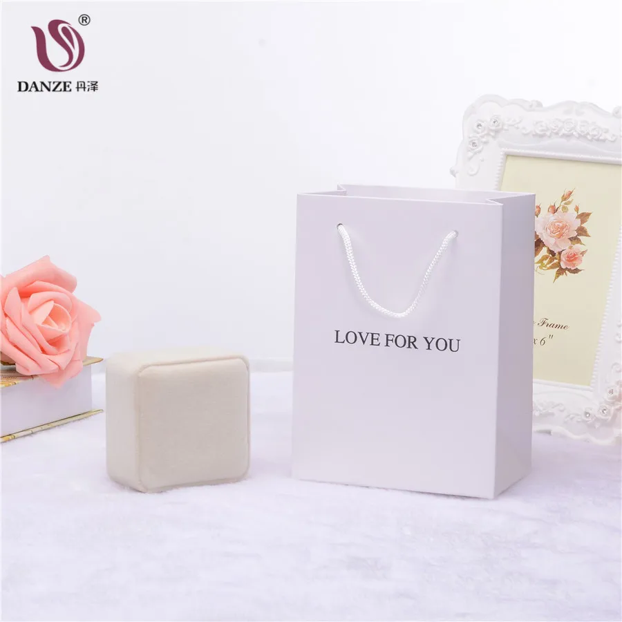 DANZE 1 Pcs 15*7*11.5 Cm LOVE FOR YOU Paper Bag for Christmas New Year Gifts White Pink Red Purple Handbags Package Material | Украшения и
