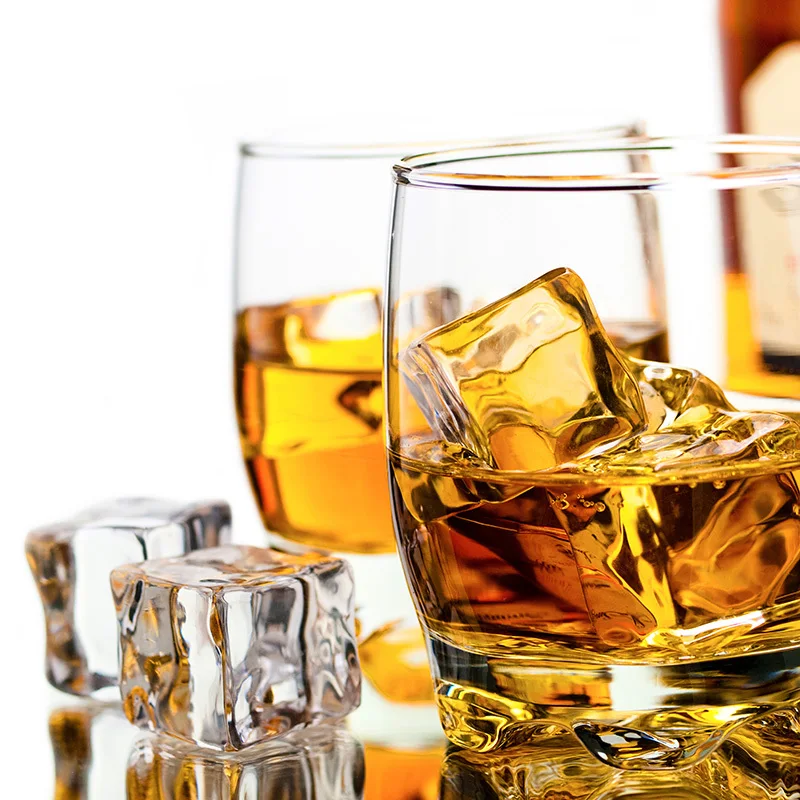 

Cube Square Shape Glass Luster Ice Cubes Fake Artificial Acrylic Ice Cubes Crystal Clear Photography Props Kitchen Decoration