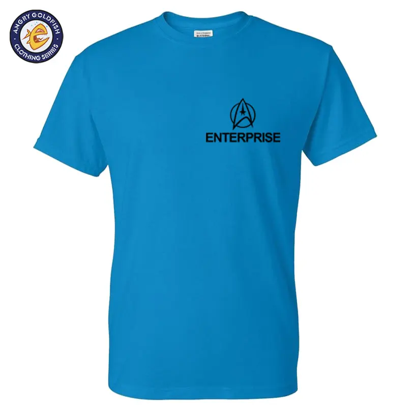 

Star Trek Enterprise Men T shirts Short Sleeve O-neck Cotton Tops Tees Swag Funny 2016 autumn Fashion T shirts