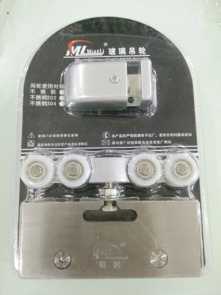 Mingli stainless steel glass door sliding door hanging round frameless