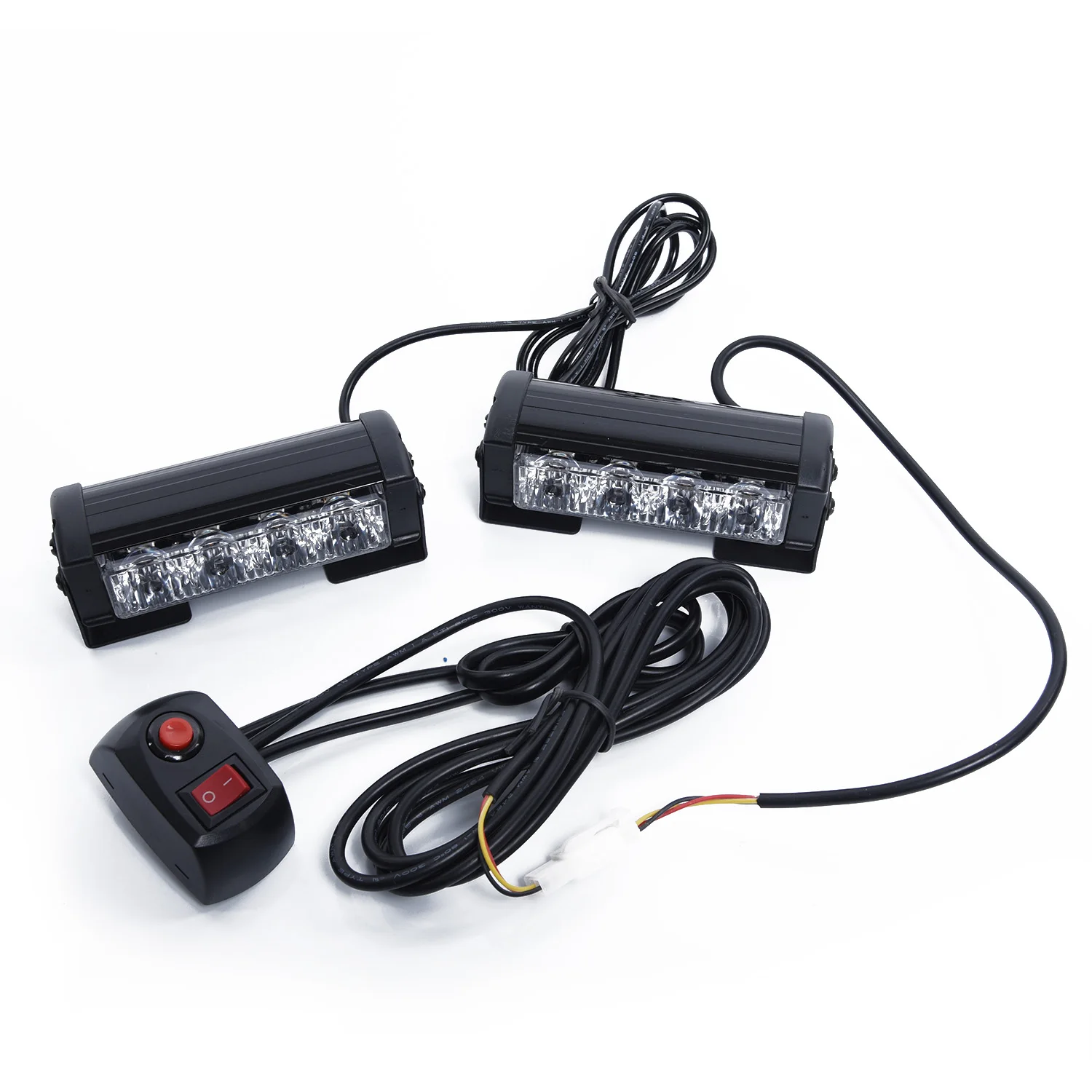 2pcs 12V светодиодный Янтарный стробоскоп для восстановления автомобиля Авто мигает аварийная решетка бар огни