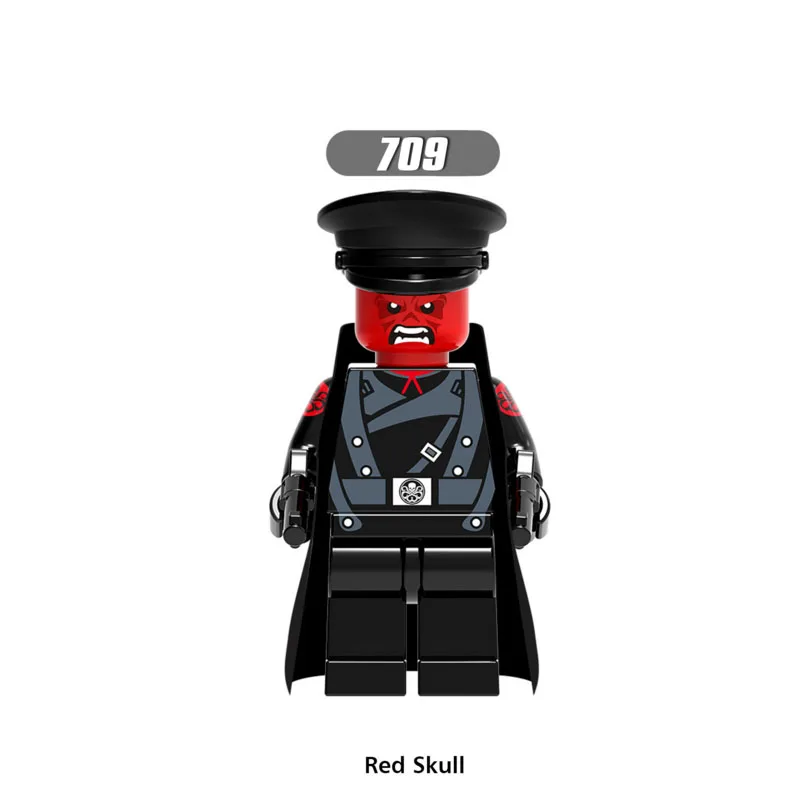 

Single Sale Super Heroes Star Wars 709 Red Skull Model Mini Building Blocks Figure Brick Toy kids gift Compatible Legoed Ninjaed