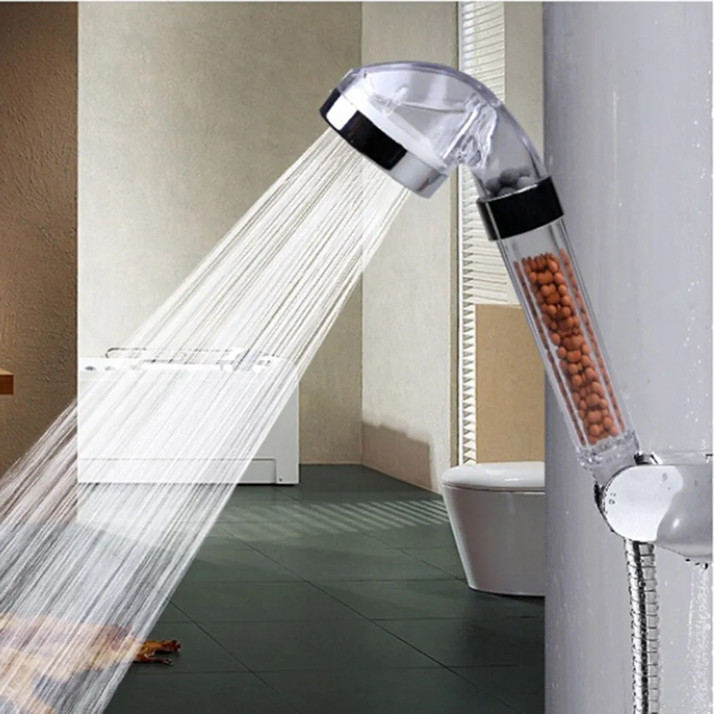 

Bath Shower Head High Pressure Boosting Water Saving Filter Balls Beads Utility L626