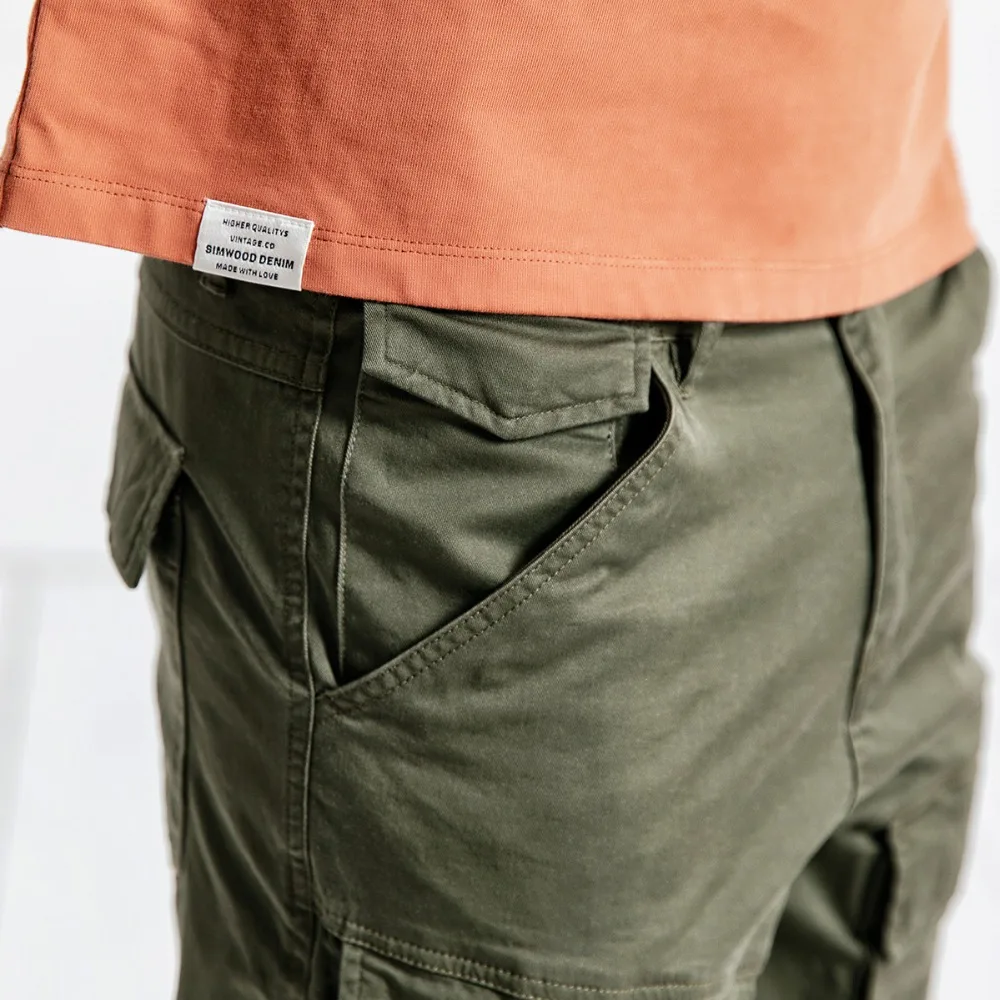 Повседневные мужские брюки SIMWOOD, демисезонный штаны в стиле «Хип-хоп», брюки длиной до щиколотки,, штаны батальных размеров, 190057