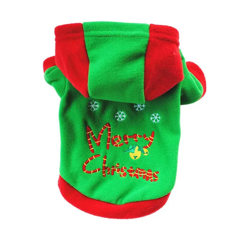 Веселая Рождественская Одежда для собак французский для бульдога Чихуахуа Мопс домашних животных зимние толстовки с капюшоном Рождественский наряд Ropa Perro костюмы для собак