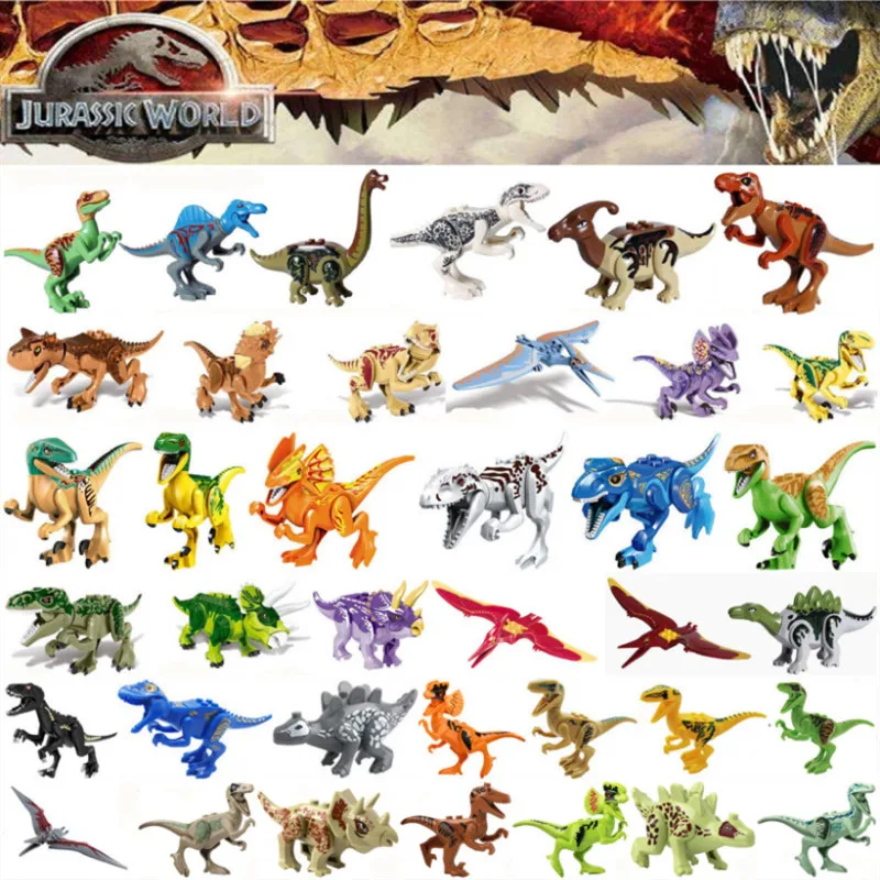 Продажа Legoed Парк Юрского Периода Динозавры Семейные строительные блоки доступный набор тираннозавр рекс развивающие игрушки подарок для детей