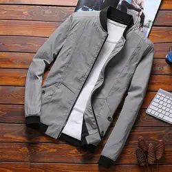 Мужская куртка на молнии с воротником-стойкой, Дизайнерская верхняя одежда, размер M-4XL, весенние мужские повседневные тонкие приталенные