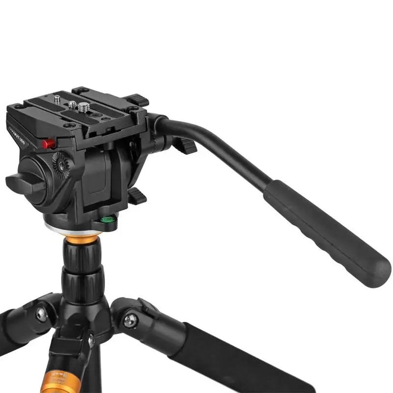  KINGJOY Heavy Duty Video Camera Fluid Drag Head Fluid Drag Pan Tilt Head for DSLR Camera Video Camc