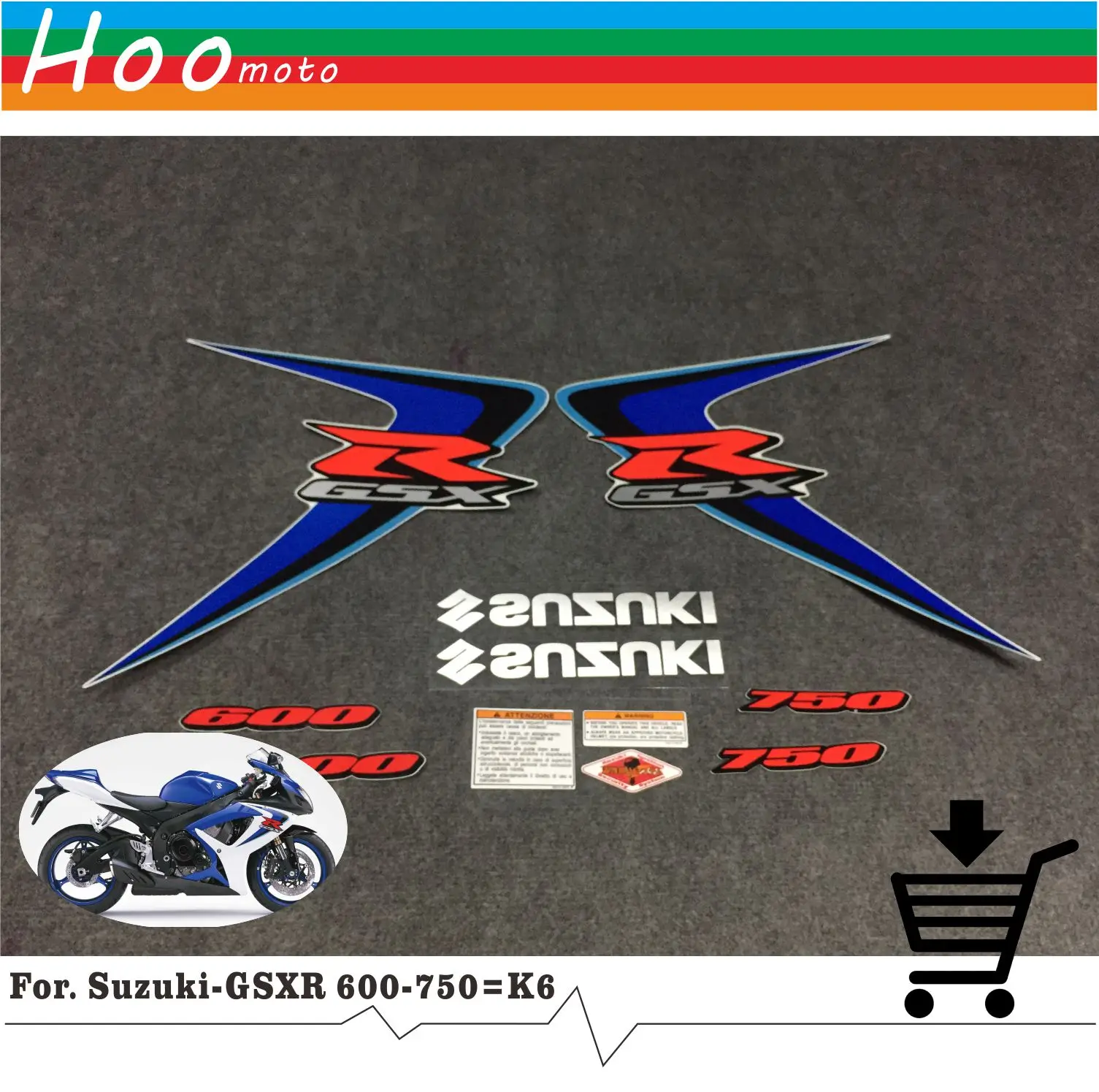 

New for Suzuki GSXR GSX-R GSX R 600 K6 2006 MOTO High Quality Decals Sticker Motorcycle Car-styling Stickers More K6 K8 K11 K7
