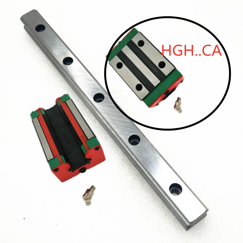 

2pcs 25mm linear guide rail HGR25 linear rail any length with linear bearing HGH25CA or HGW25CC CNC ball screw Z axis Router Kit