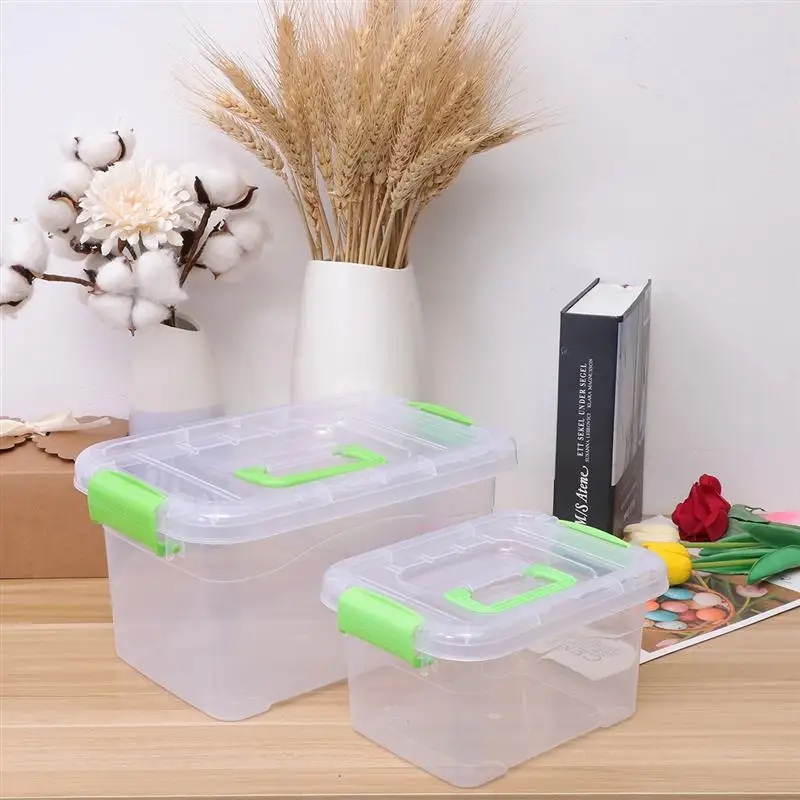 2 шт. пластиковые прочные ящики для хранения переносные бытовые ящики для хранения игрушек Органайзер контейнеры для спальни гостиной