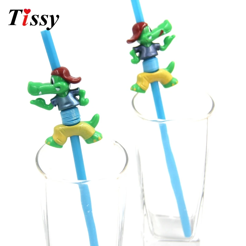 New Arrival!3PCS 3Styles Cute Animal Straws Flexible Plastic Bendy