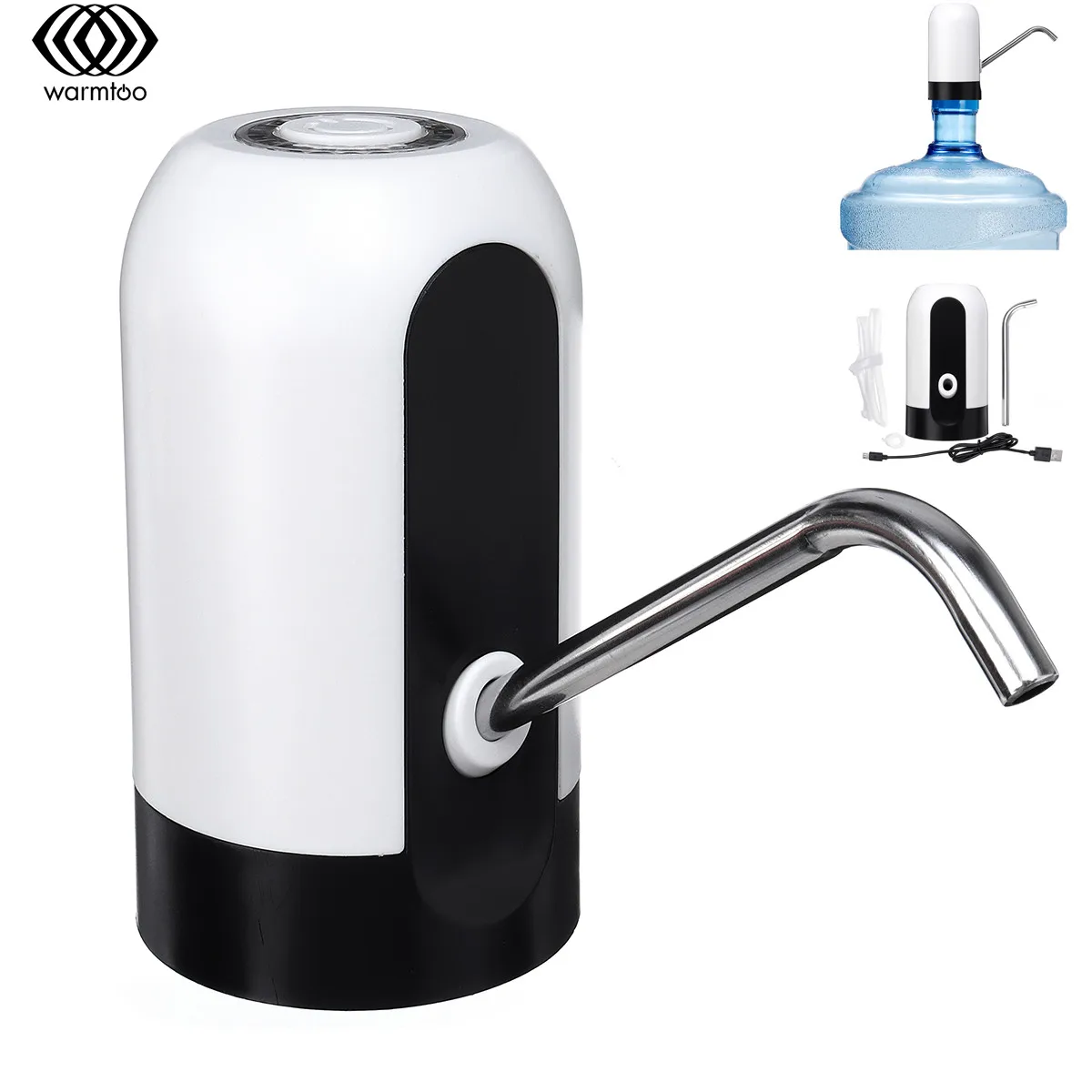 

Portable 5V Automatic Electric Bottle Water Pump Dispenser Machine Gallon Drinking Bottle Switch USB Charging Home Office Travel