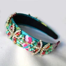 Классический кристалл цепи свадебные аксессуары для волос ювелирные изделия барокко Корона широкий ободок невесты Бабочка ручной работы тиара де noiva