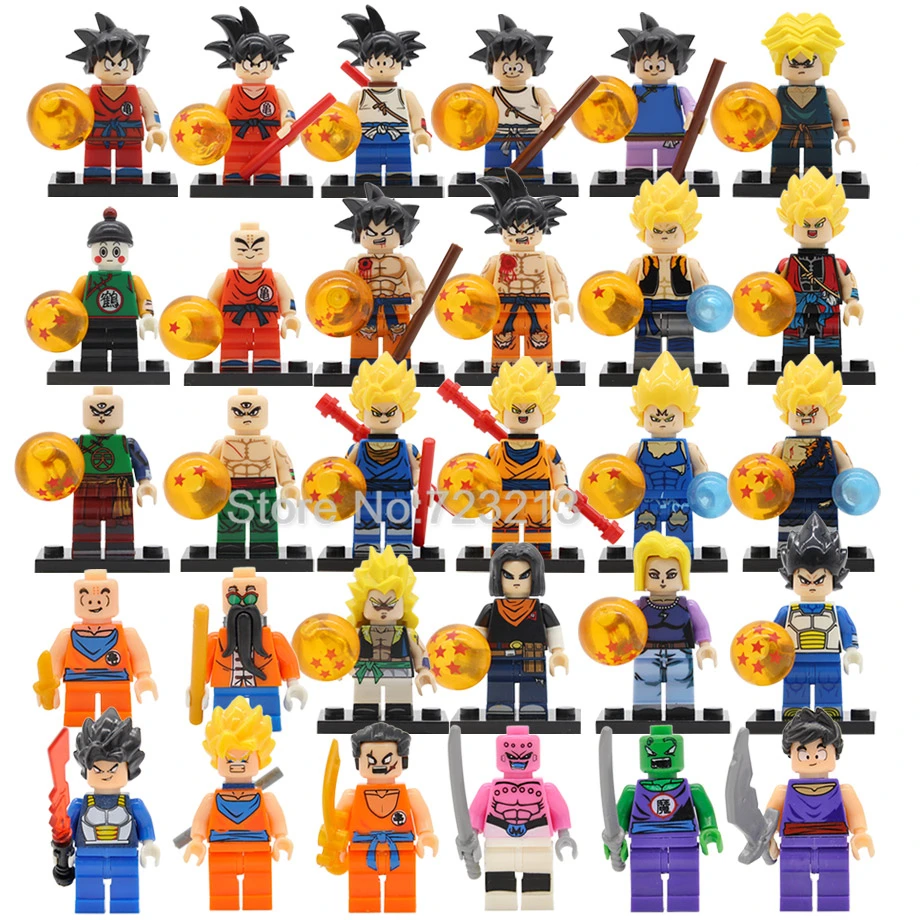 

Single Sale JR265 Dragon Ball Figure Z Son Goku Vegeta Master Roshi Krillin Building Block Set Models Toys for Children