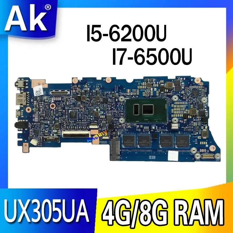 

laptop Motherboard For ASUS UX305UA UX305U U305U Mainboard 4G 8G RAM /I7-6500U /I5-6200U exchange!!!